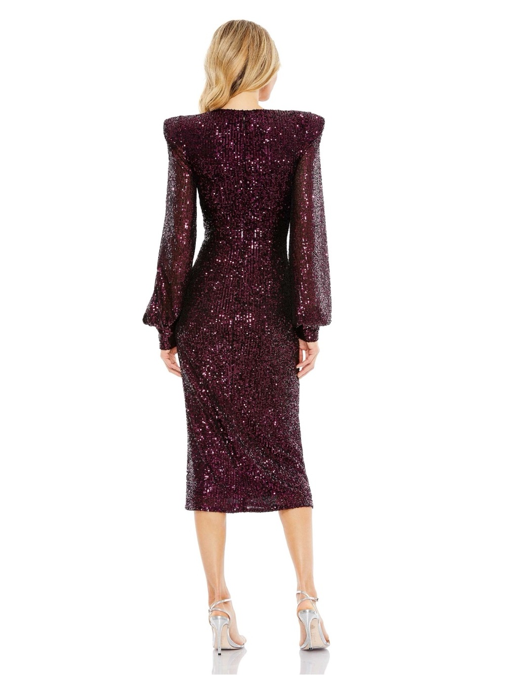 Mac Duggal Long Sleeve Fitted Short Dress Fitted Silhouette 26866 - Picture 3 of 3